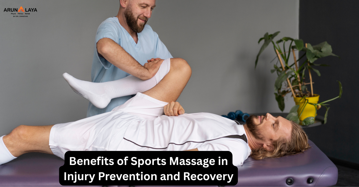 Physiotherapist performing sports massage on an athlete's leg to aid in injury prevention and muscle recovery – Benefits of Sports Massage